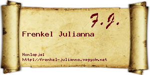 Frenkel Julianna névjegykártya